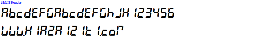 27款液晶数字英文字体打包下载