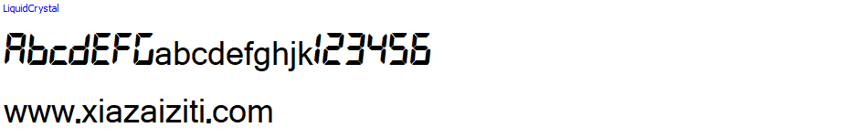 27款液晶数字英文字体打包下载