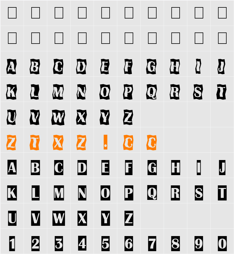 a_AlbionicTtlCmDc2Cmb 字体映射图