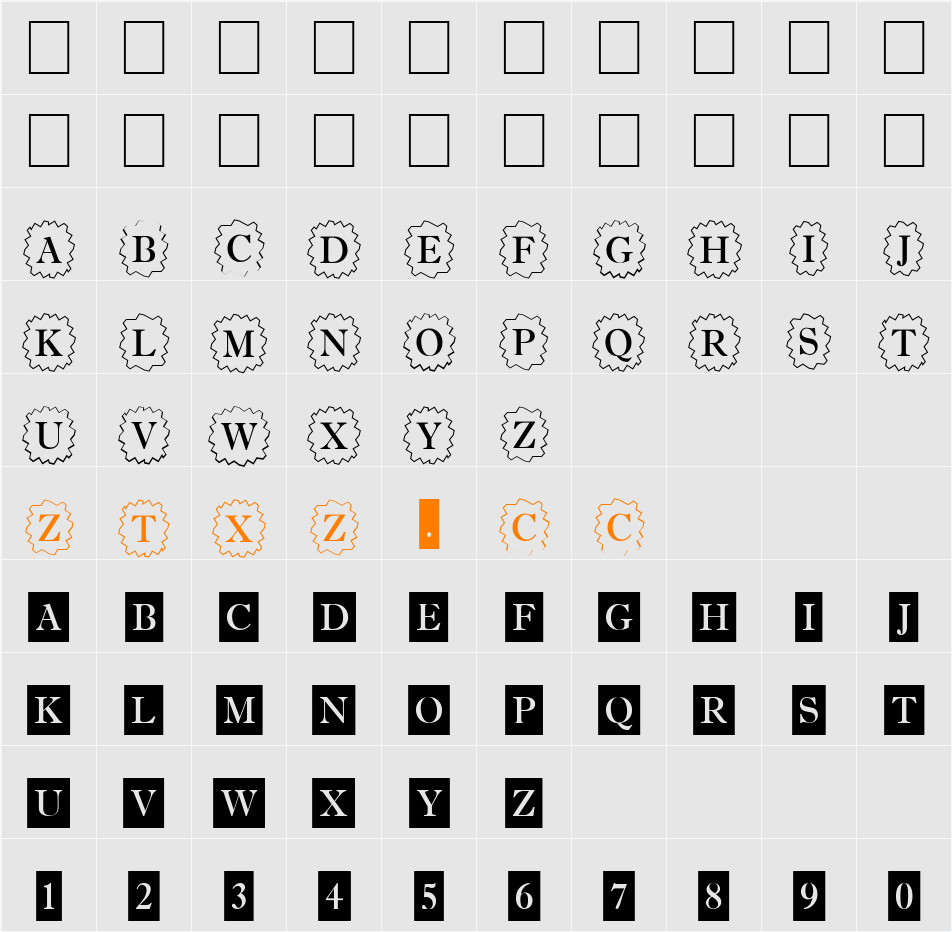 a_AntiqueTrdCmDc3Cb 字体映射图