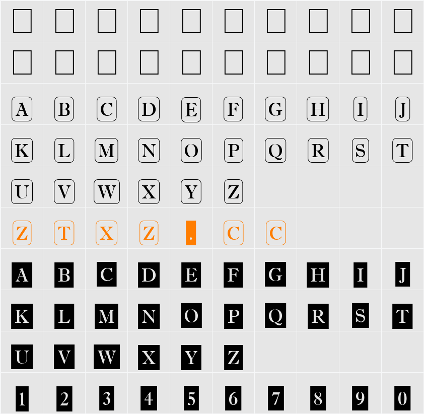 a_AntiqueTrdCmDc2Cb 字体映射图
