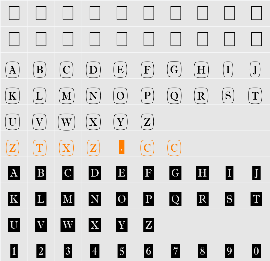 a_AntiqueTrdCmDc1Cb 字体映射图