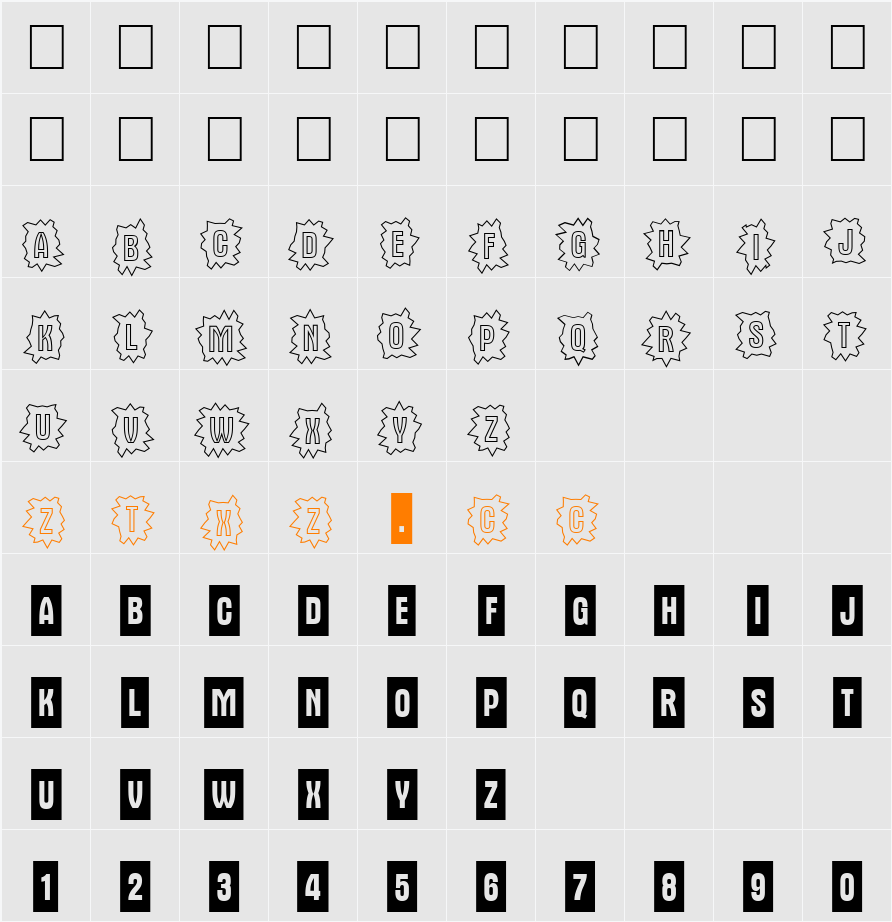 a_AlternaCmDc3Cb 字体映射图