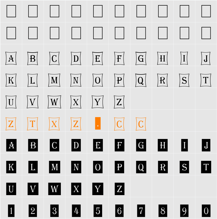 a_AlgeriusCmDc2Cmb 字体映射图