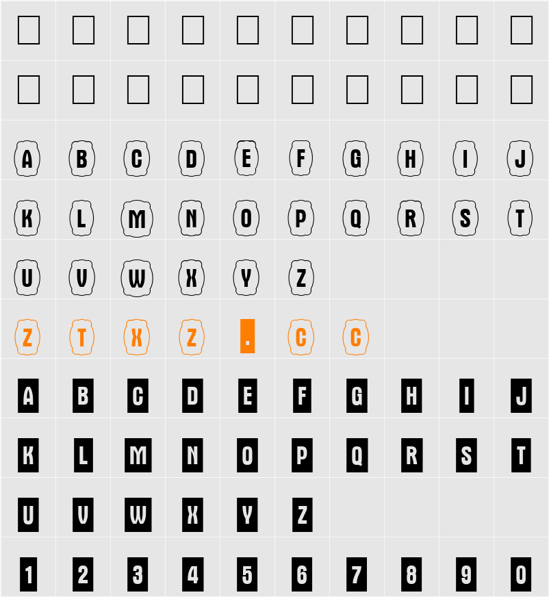 a_AlternaCmDc1Cb 字体映射图