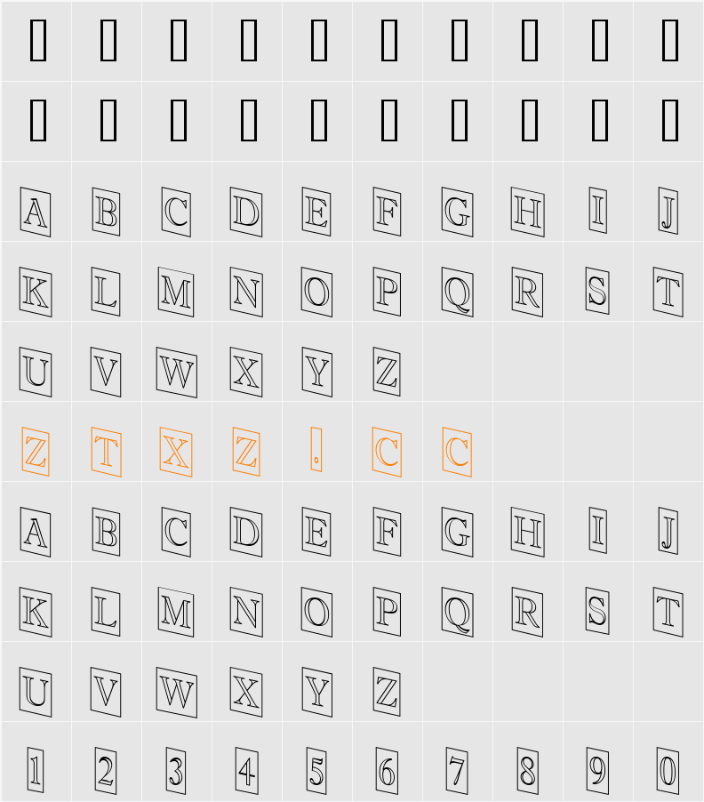 a_AntiqueTitulTrCmDnOtl 字体映射图