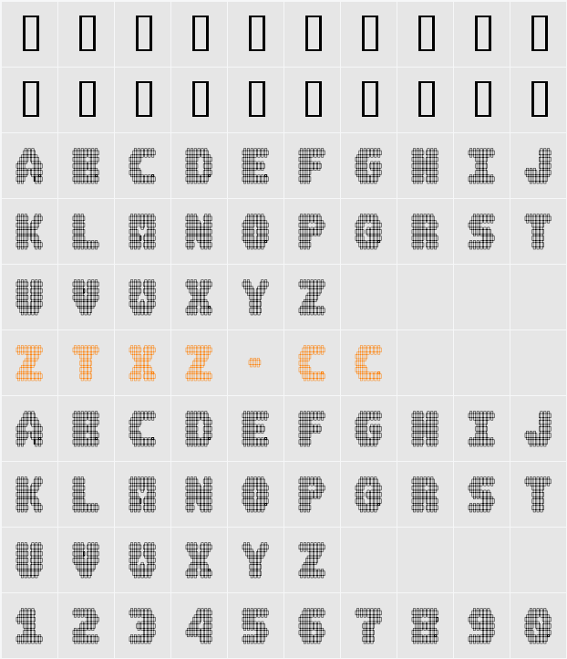 A.M.P. 字体映射图