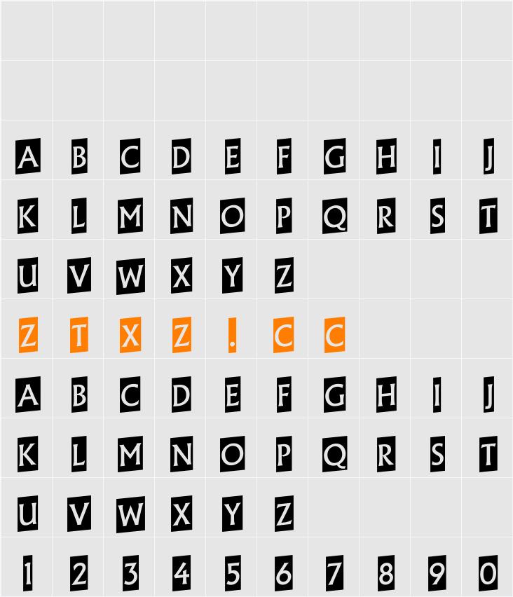 a_AlgidusCmUp 字体映射图