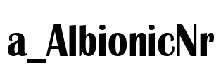 a_AlbionicNr 字体图片