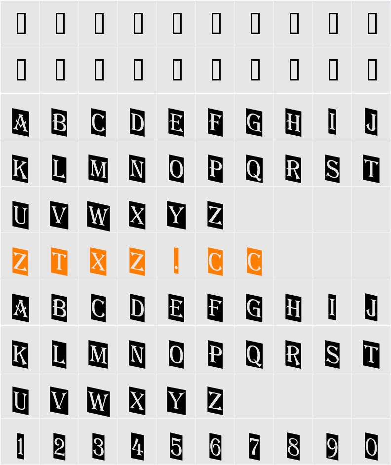 a_AlgeriusNrCmDn 字体映射图