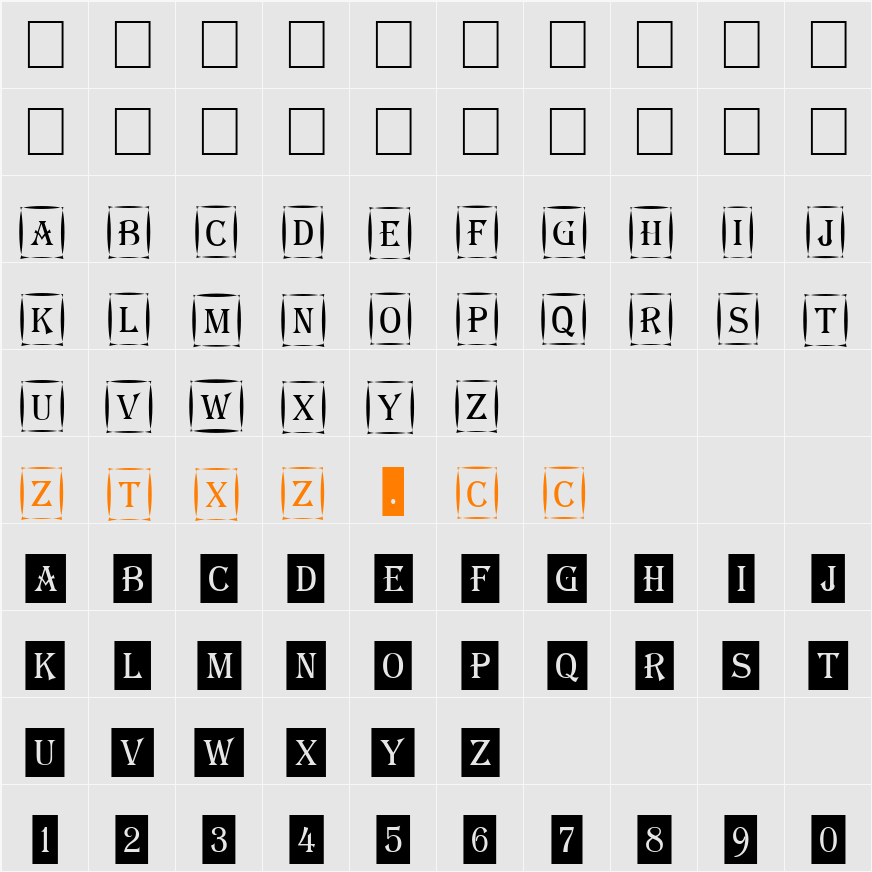 a_AlgeriusCmDc1Cmb 字体映射图