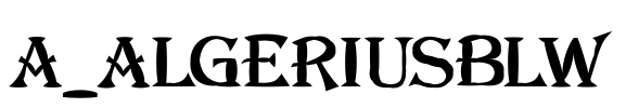 a_AlgeriusBlw 字体图片