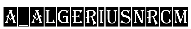 a_AlgeriusNrCm 字体图片