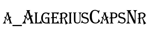 a_AlgeriusCapsNr 字体图片