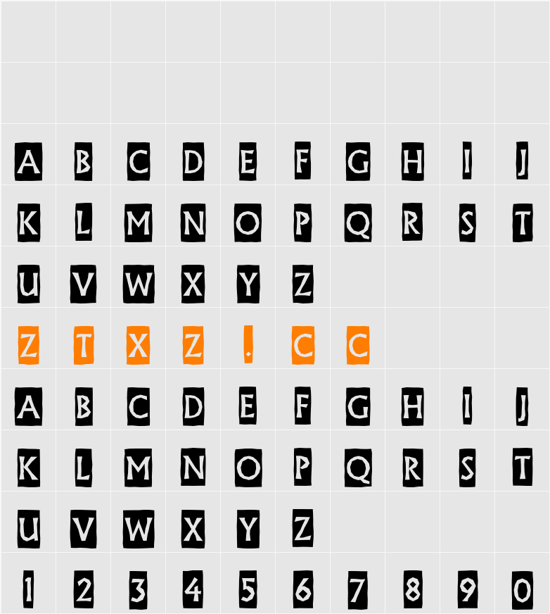a_AlgidusCmBrk 字体映射图