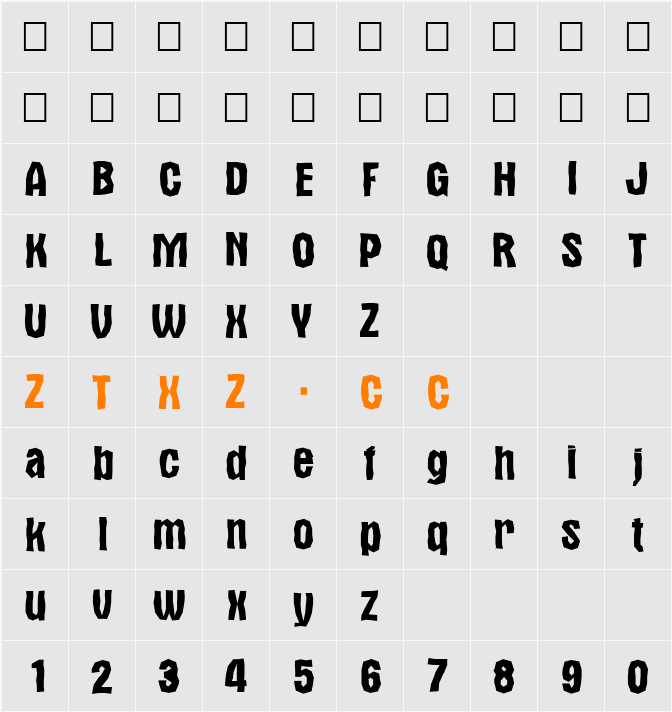 a_AlternaBrk 字体映射图