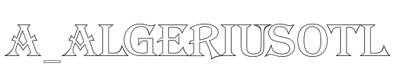 a_AlgeriusOtl 字体图片