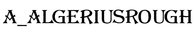 a_AlgeriusRough 字体图片