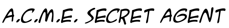 A.C.M.E. Secret Agent 字体图片