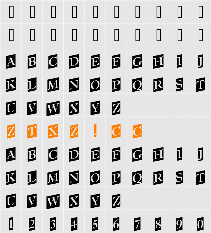 a_AntiqueTtlTrdCmUp 字体映射图