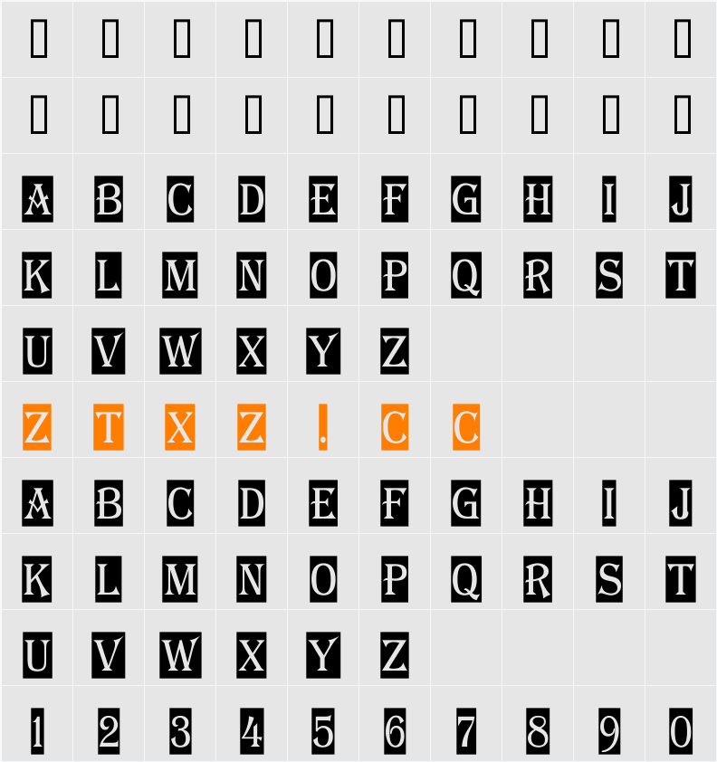 a_AlgeriusNrCm 字体映射图