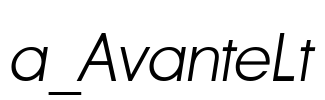 a_AvanteLt 字体图片
