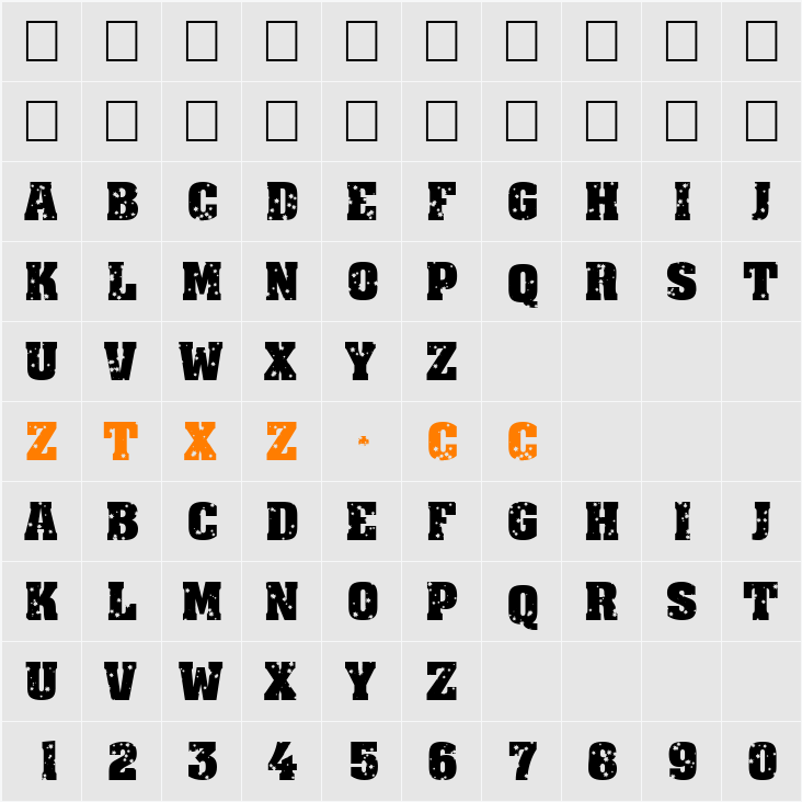 a_AssuanTitulStrDst 字体映射图