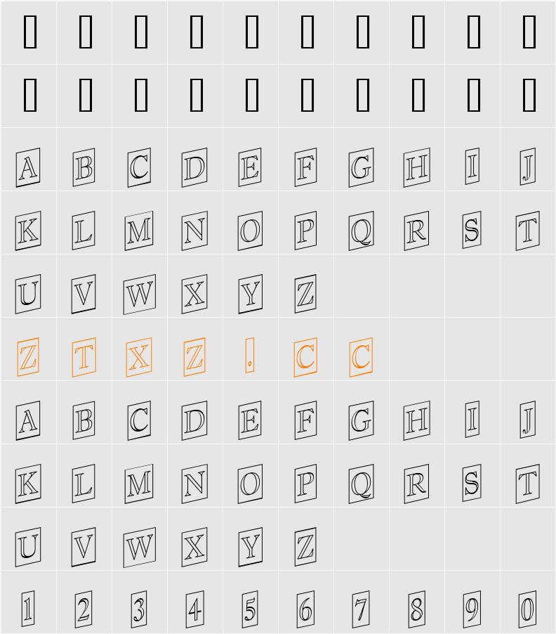 a_AntiqueTitulTrCmUpOtl 字体映射图