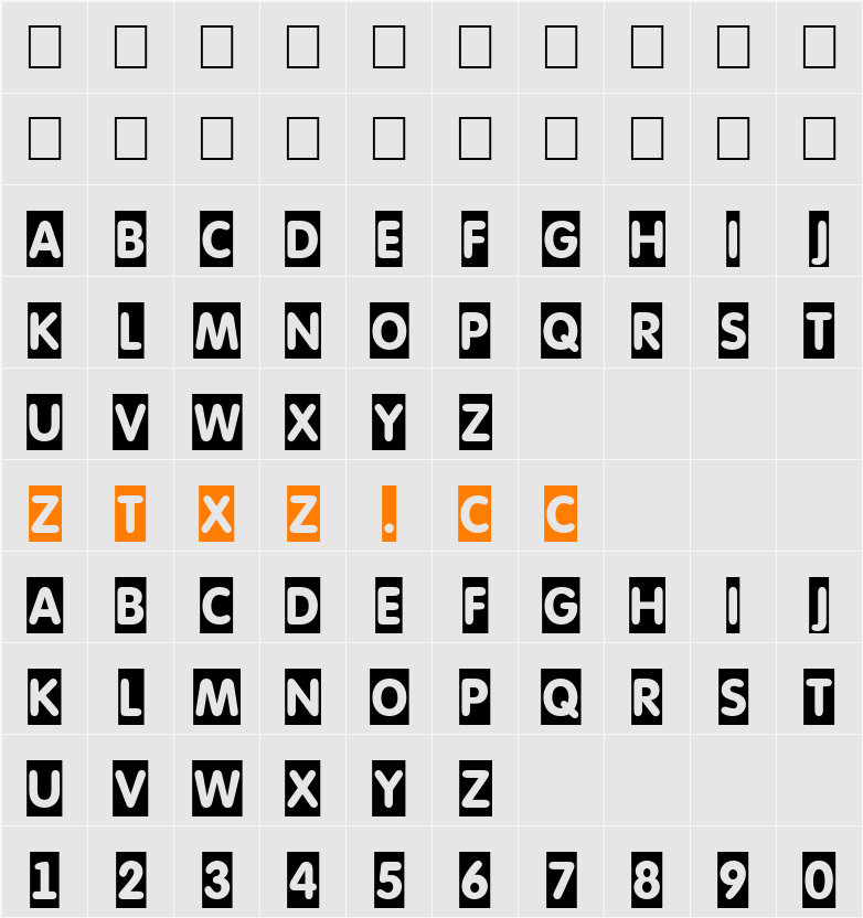 a_FuturaRoundTitulCm 字体映射图