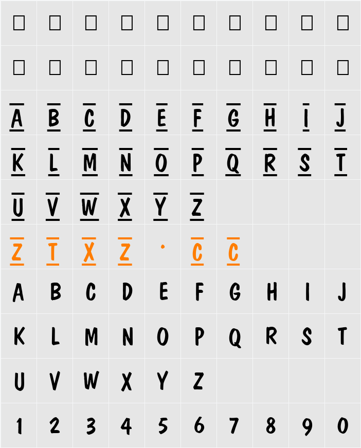 a_DomInoTitulDcFrCmb 字体映射图