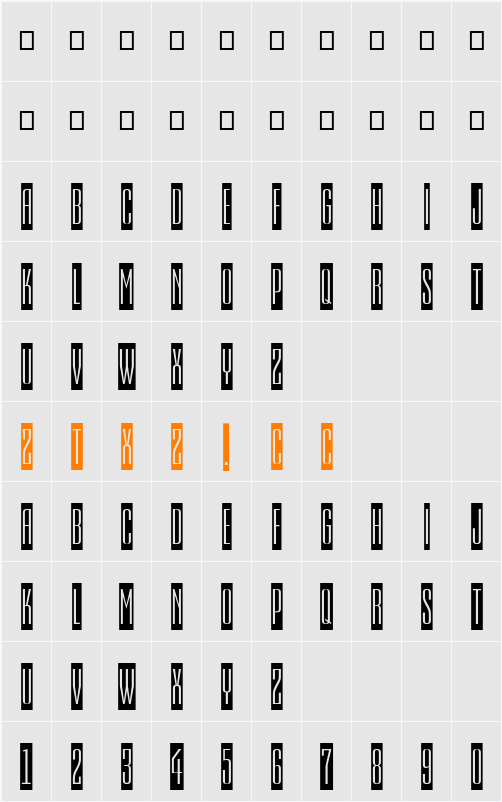 a_EmpirialCm 字体映射图