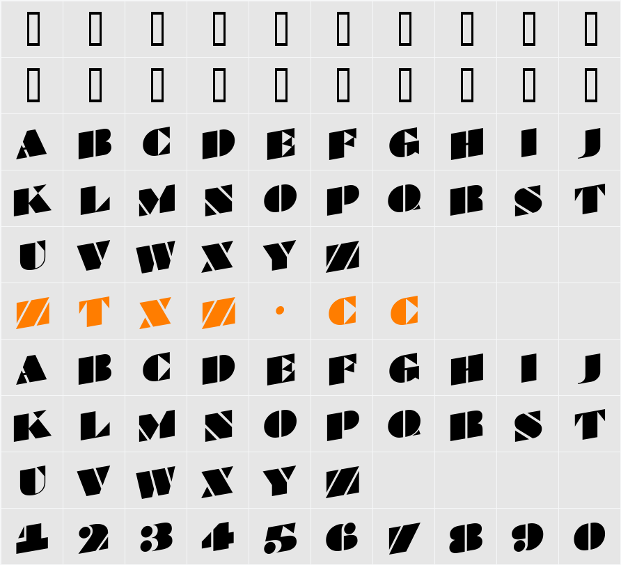 a_BraggaTitulSpUp 字体映射图