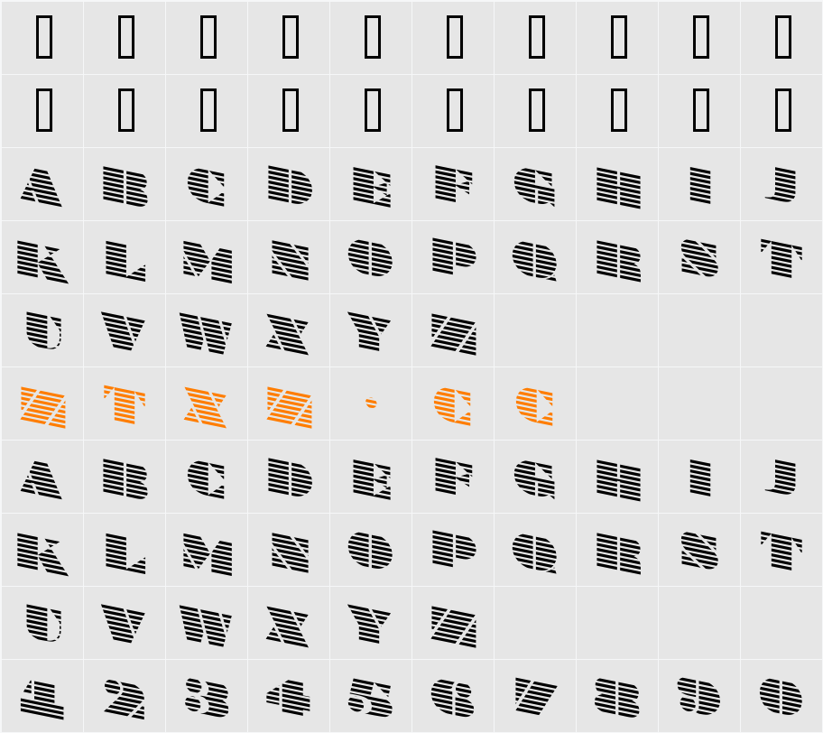 a_BraggaTitulMarDn 字体映射图