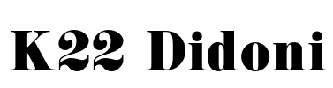 K22 Didoni 字体图片