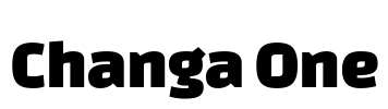 Changa One 字体图片