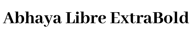 Abhaya Libre ExtraBold