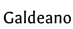 Galdeano 字体图片
