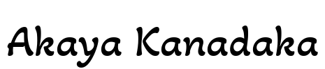 Akaya Kanadaka 字体图片