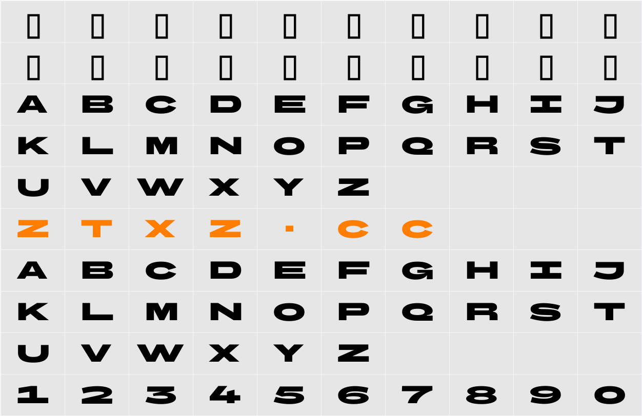 BBH Bartle 字体映射图