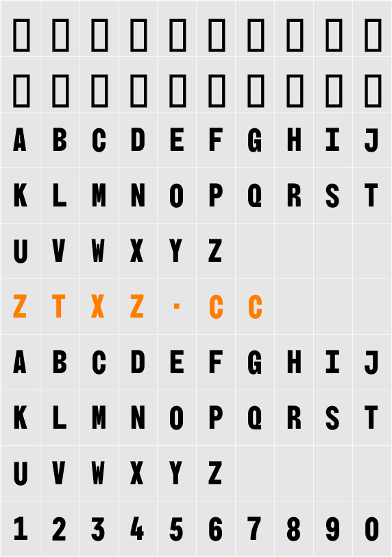 BBH Bogle 字体映射图