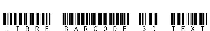 Libre Barcode 39 Text 字体图片