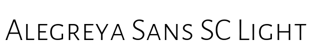 Alegreya Sans SC Light