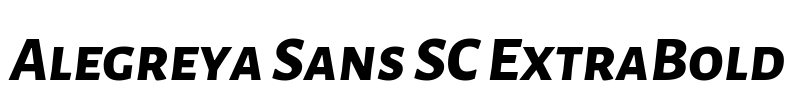 Alegreya Sans SC ExtraBold
