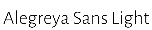 Alegreya Sans Light 字体图片