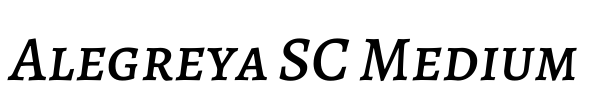 Alegreya SC Medium