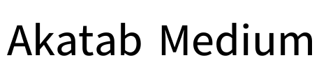 Akatab Medium 字体图片