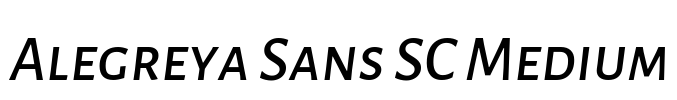Alegreya Sans SC Medium