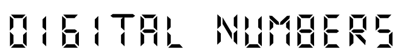 Digital Numbers 字体图片