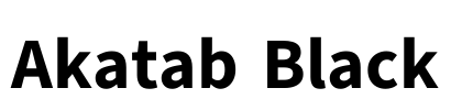 Akatab Black 字体图片