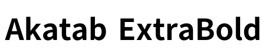 Akatab ExtraBold